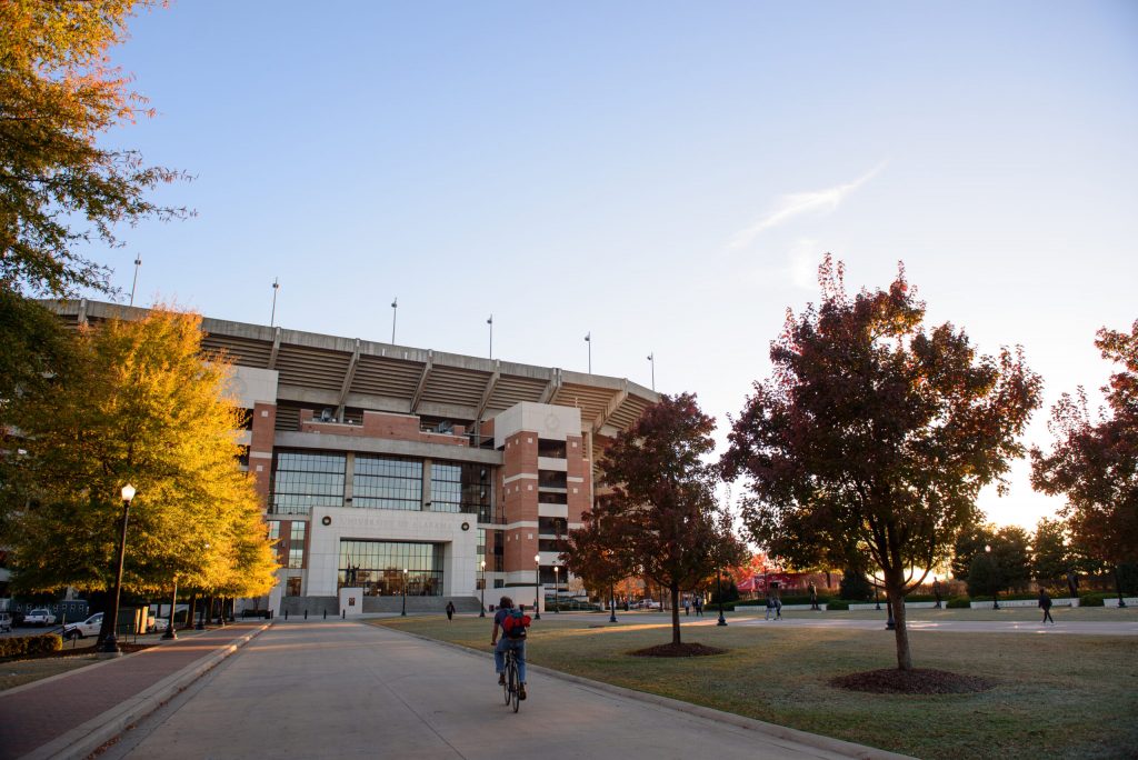 Bryant Denny Stadium, where the Digital Media Center is located