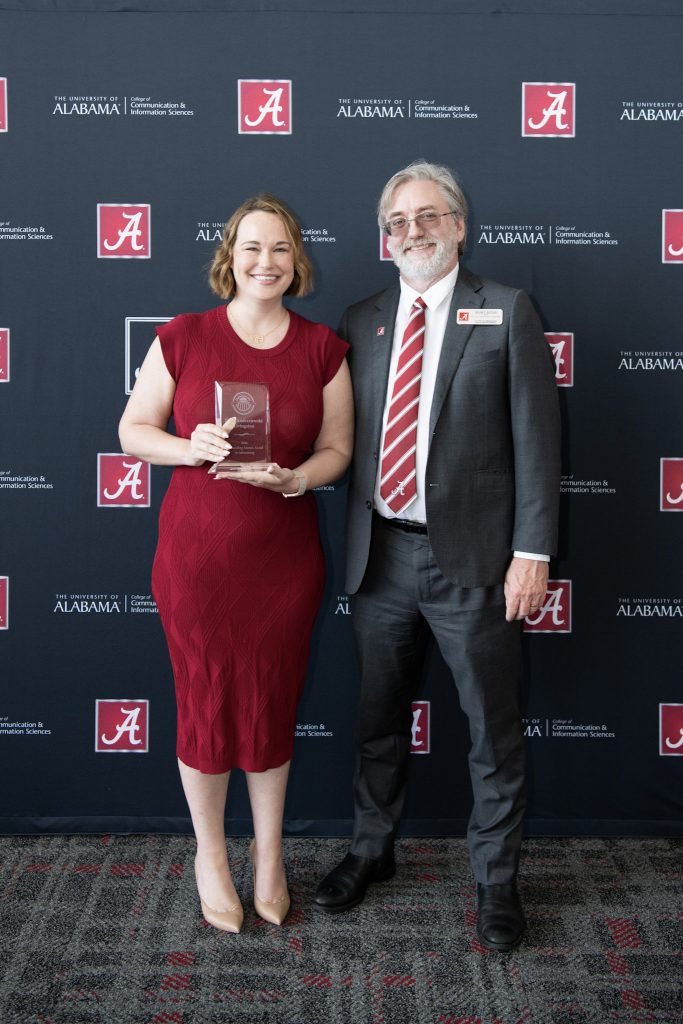 Dana Andrzejewski Livingston (Advertising) with Dean Brian Butler.
